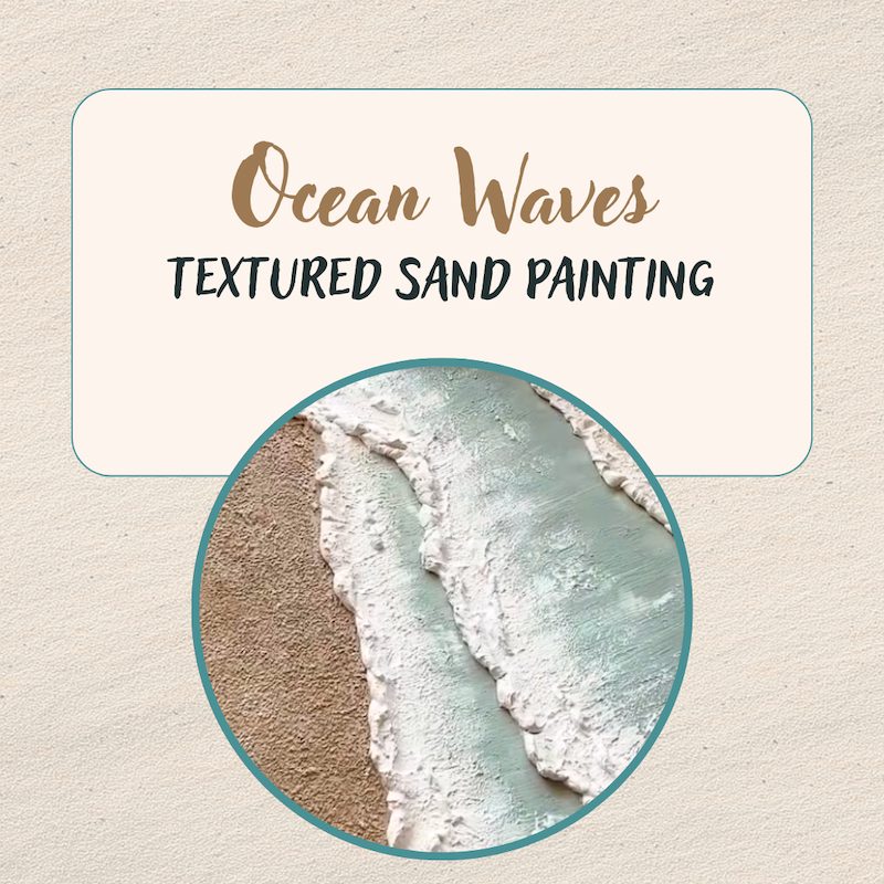 Textured Sand Painting: Ocean Waves