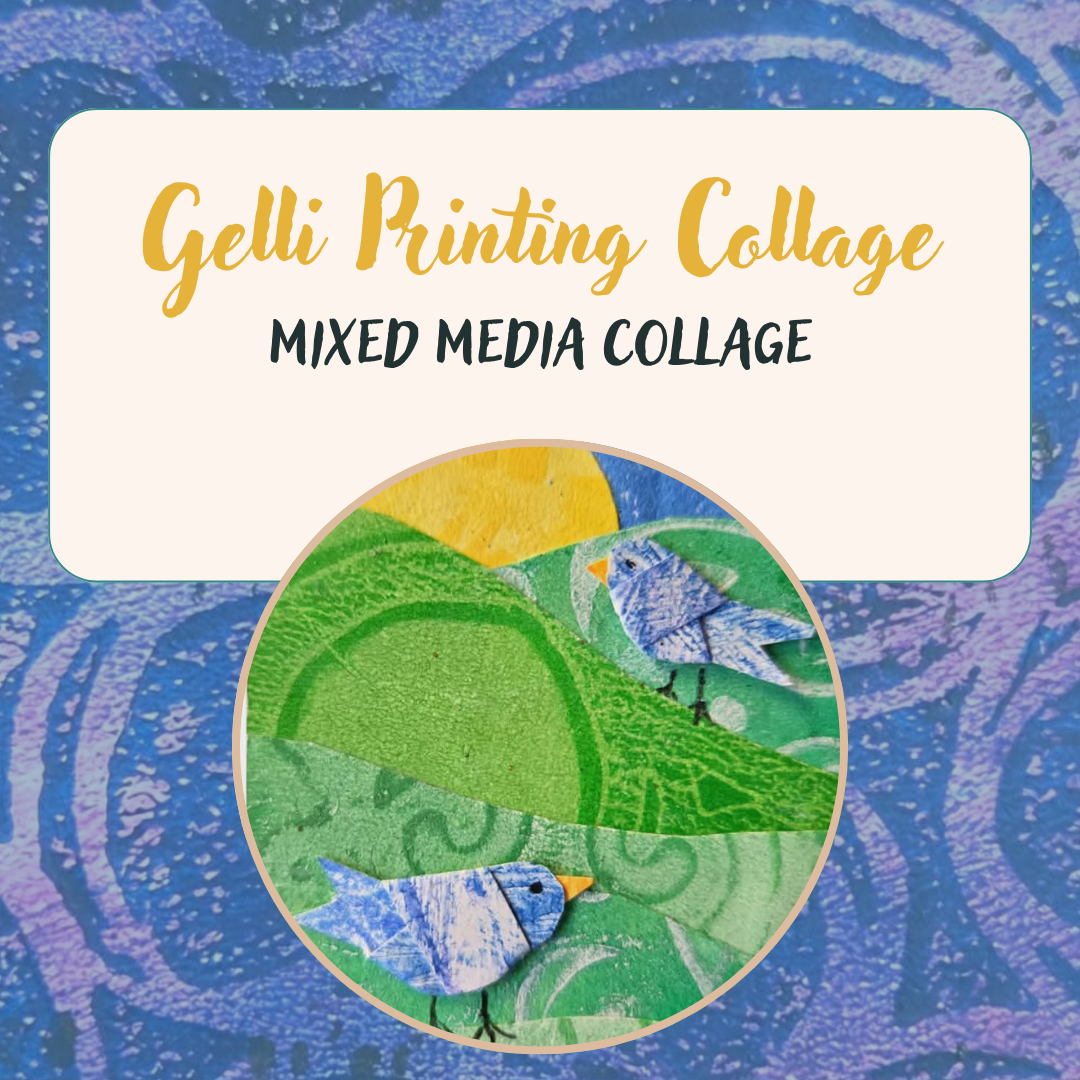 Gelli Print Collage: Knot Birds