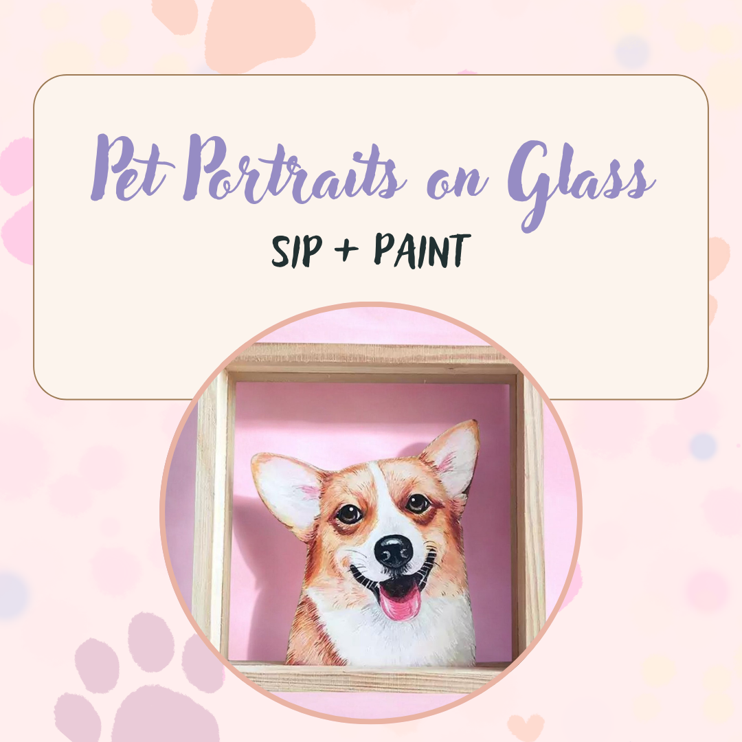 Pet Portraits on Glass Frames: Sip + Paint 