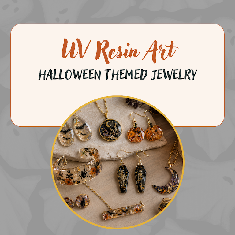 Halloween Jewelry: UV Resin Art