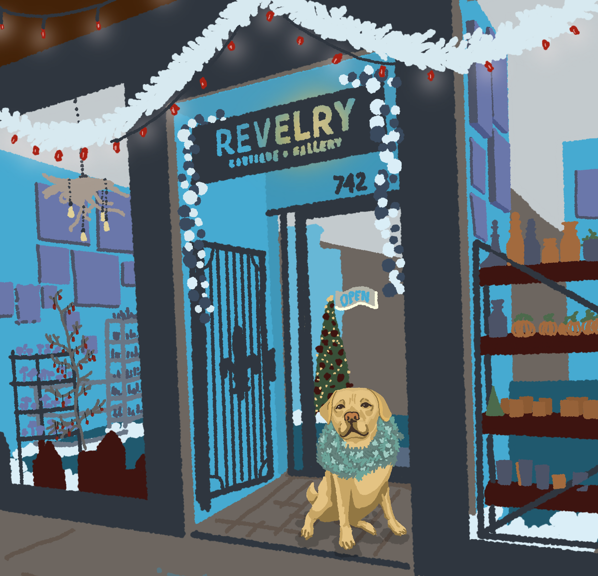 Christmas card for local business