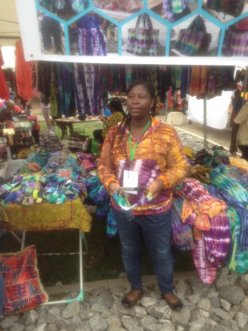  MFI Foundation Selling Upcycled Products at a Local Trade Fair 