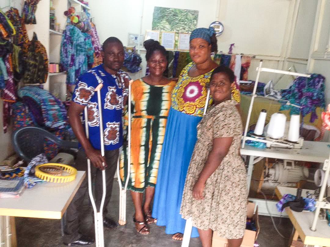  Matilda with Her Daughter and MFI Foundation Board Members Genevieve Amma Kujam and Adieu Kofi Wisdom  