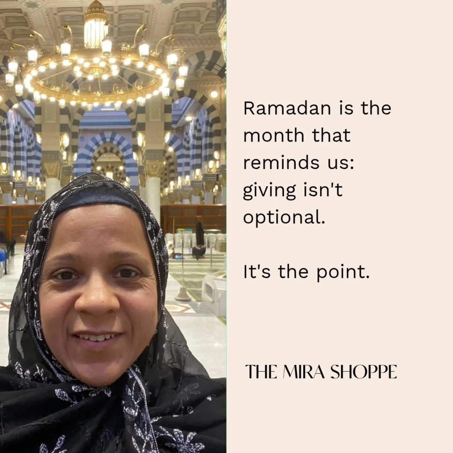 Ramadan Mubarak
Giving isn't just about the money.  It's about time, skills, voice presence, and yes, money too. 

Every The Mira Shoppe purchase funds school days for underprivileged girls. 14,000 days and counting. 

Shop The Mira Shoppe - link in 