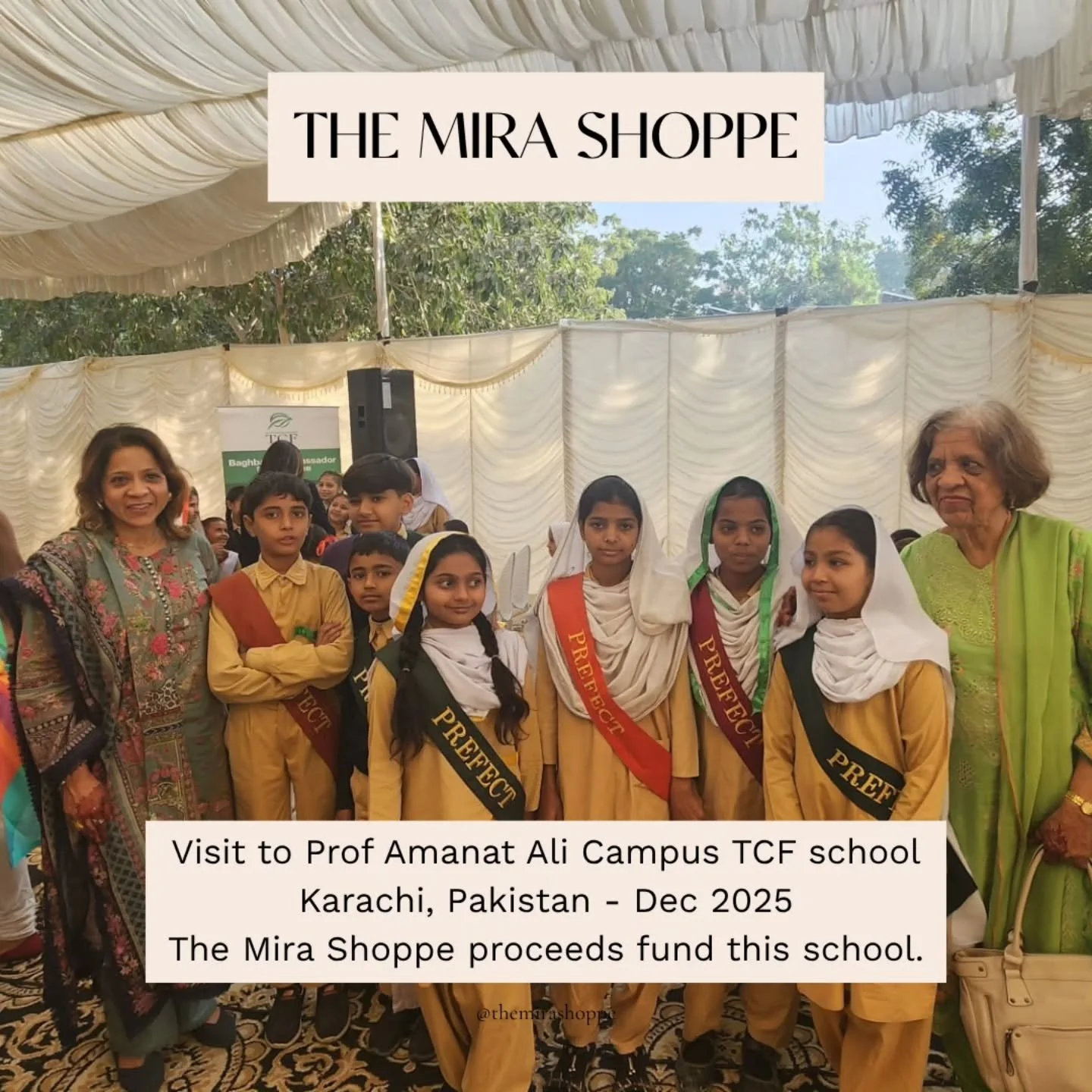 🌍 Every Purchase Does Something Beautiful

When you buy a piece from The Mira Shoppe, something remarkable happens on the other side of the world. A girl in Pakistan walks into school. 📚

I grew up knowing that education changes everything; it chan