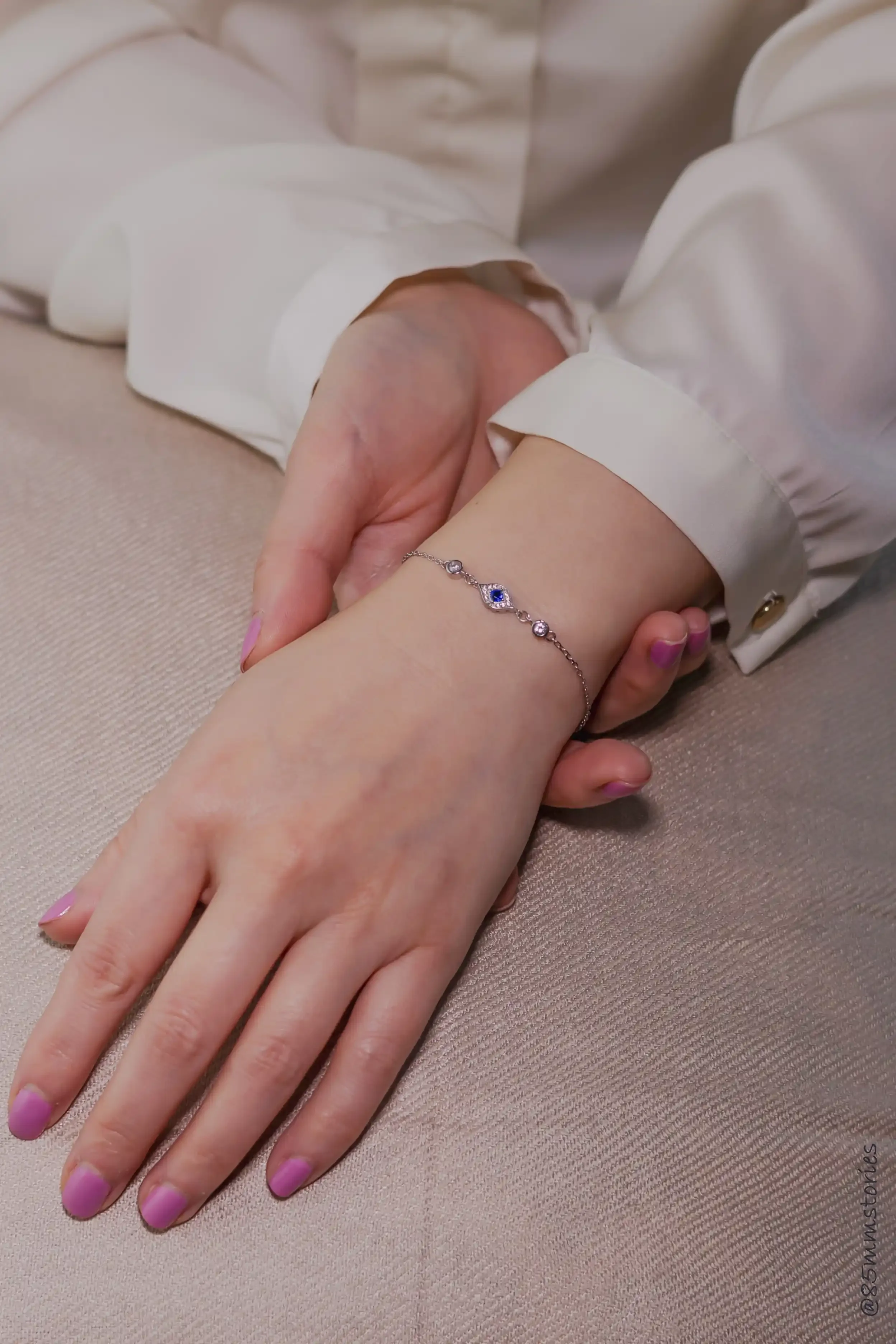 Egyptian Evil Eye Bracelet | Sterling Silver - The Mira Shoppe