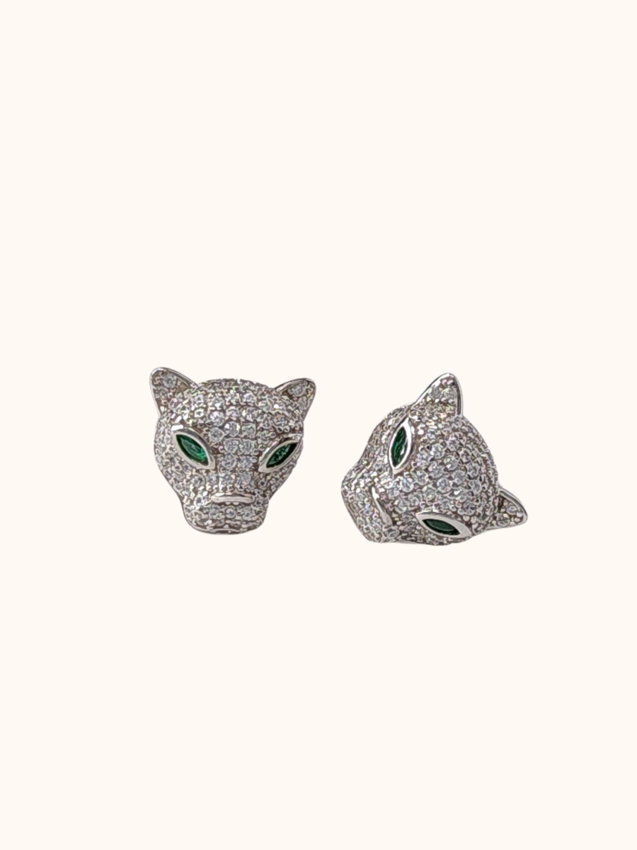 Panther Earrings | Sterling Silver