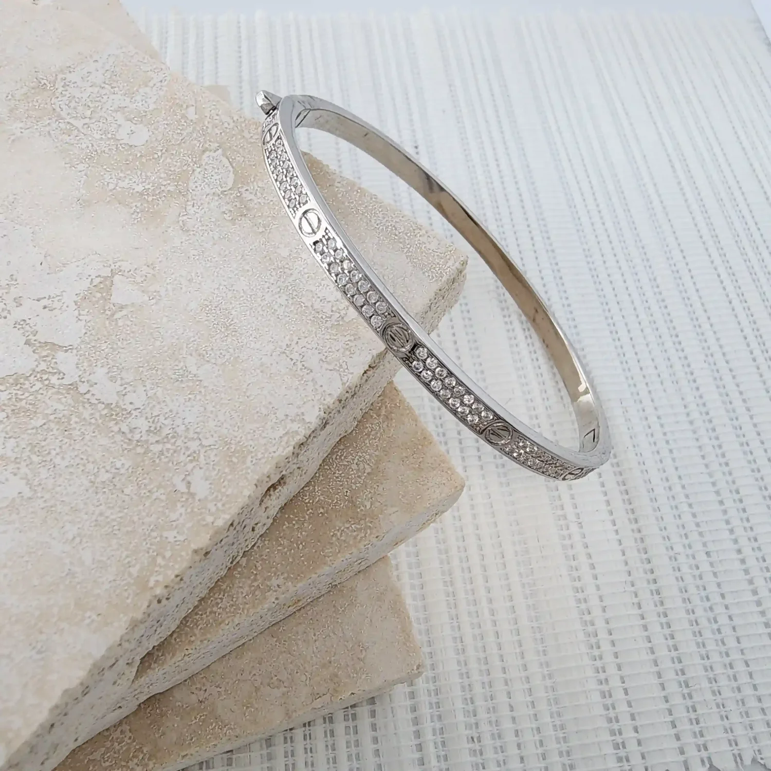 Sterling Silver Love Bracelet | Cartier Inspired | The Mira 