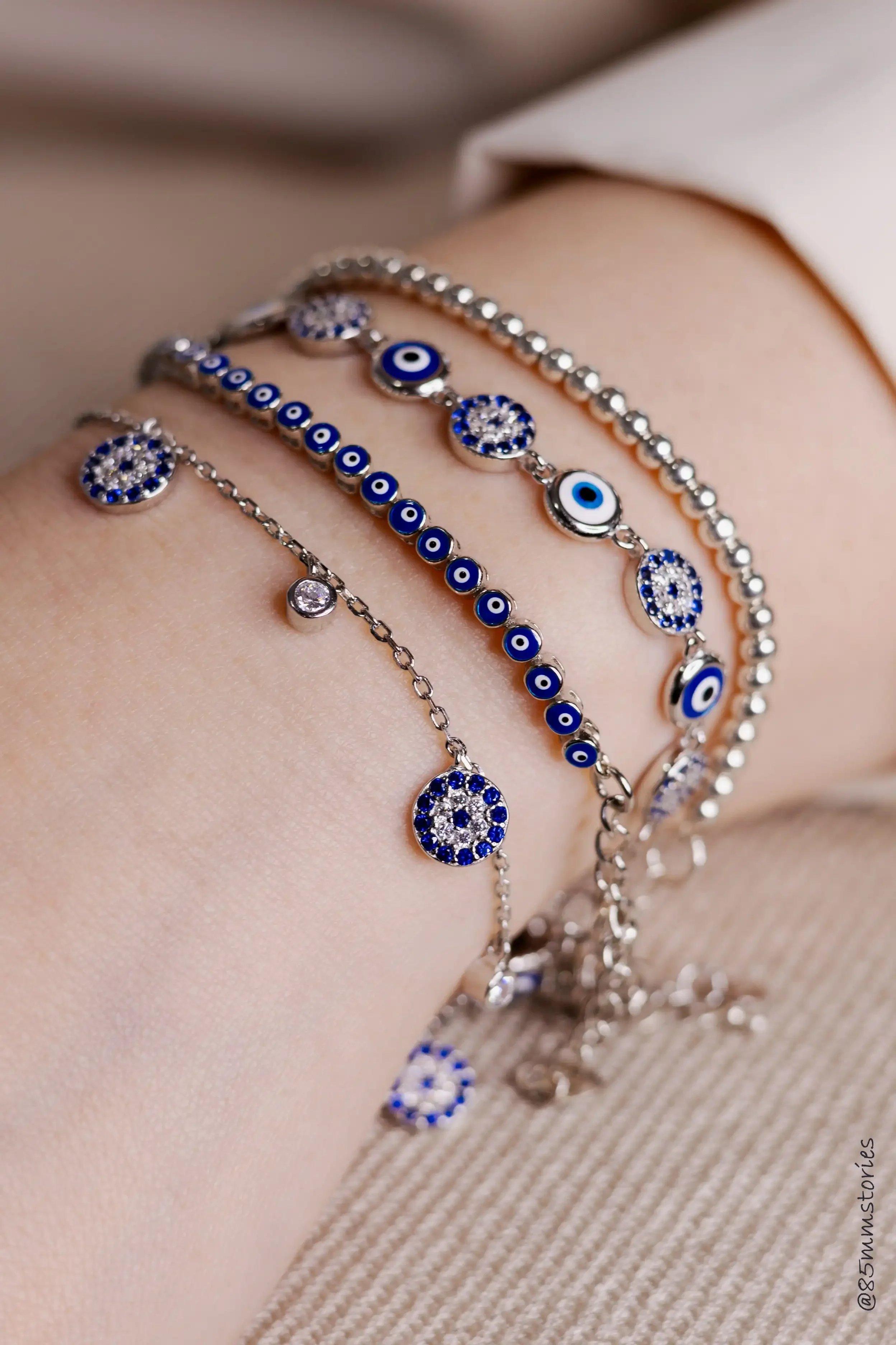 Evil Eye Tennis Bracelet | Sterling Silver - The Mira Shoppe