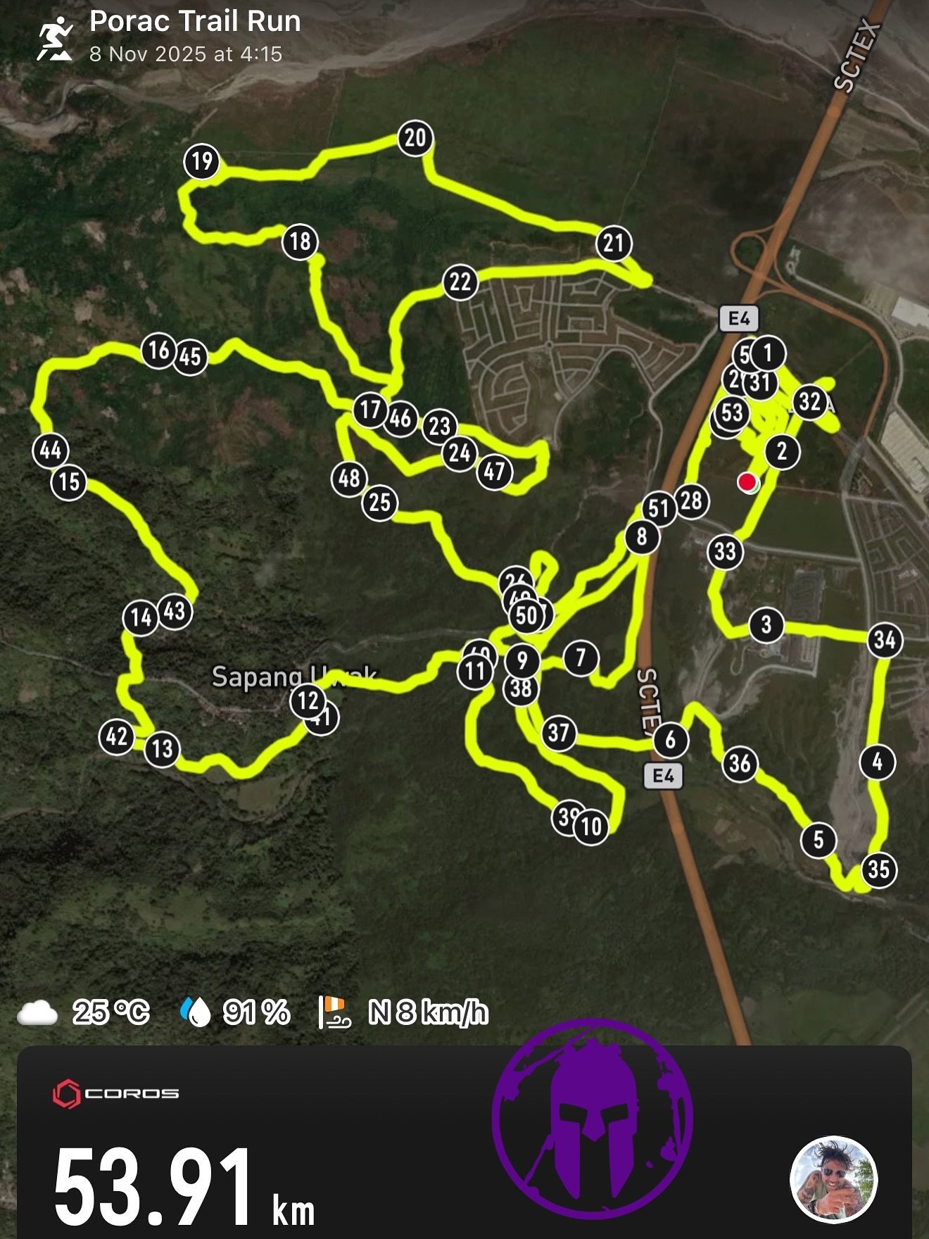 SPARTAN ULTRA ROUTE BREAKDOWN 🗺️💀
PORAC, PAMPANGA &bull; 50KM + 60 OBSTACLES

This wasn&rsquo;t &ldquo;just&rdquo; a 50km ultra.
It was 50km + 60 obstacles&hellip; plus punishment every time you failed.

Miss an obstacle?
➡️ 200m sprint or 30 burpe