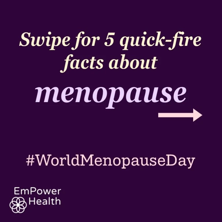 💕 Knowledge = Power 💡
Menopause affects every woman differently &mdash; yet too many still face stigma, silence, or lack of support.

Let&rsquo;s change that together 💕

Save + share to help raise awareness for #WorldMenopauseDay 🌸

#EmPowerHealt