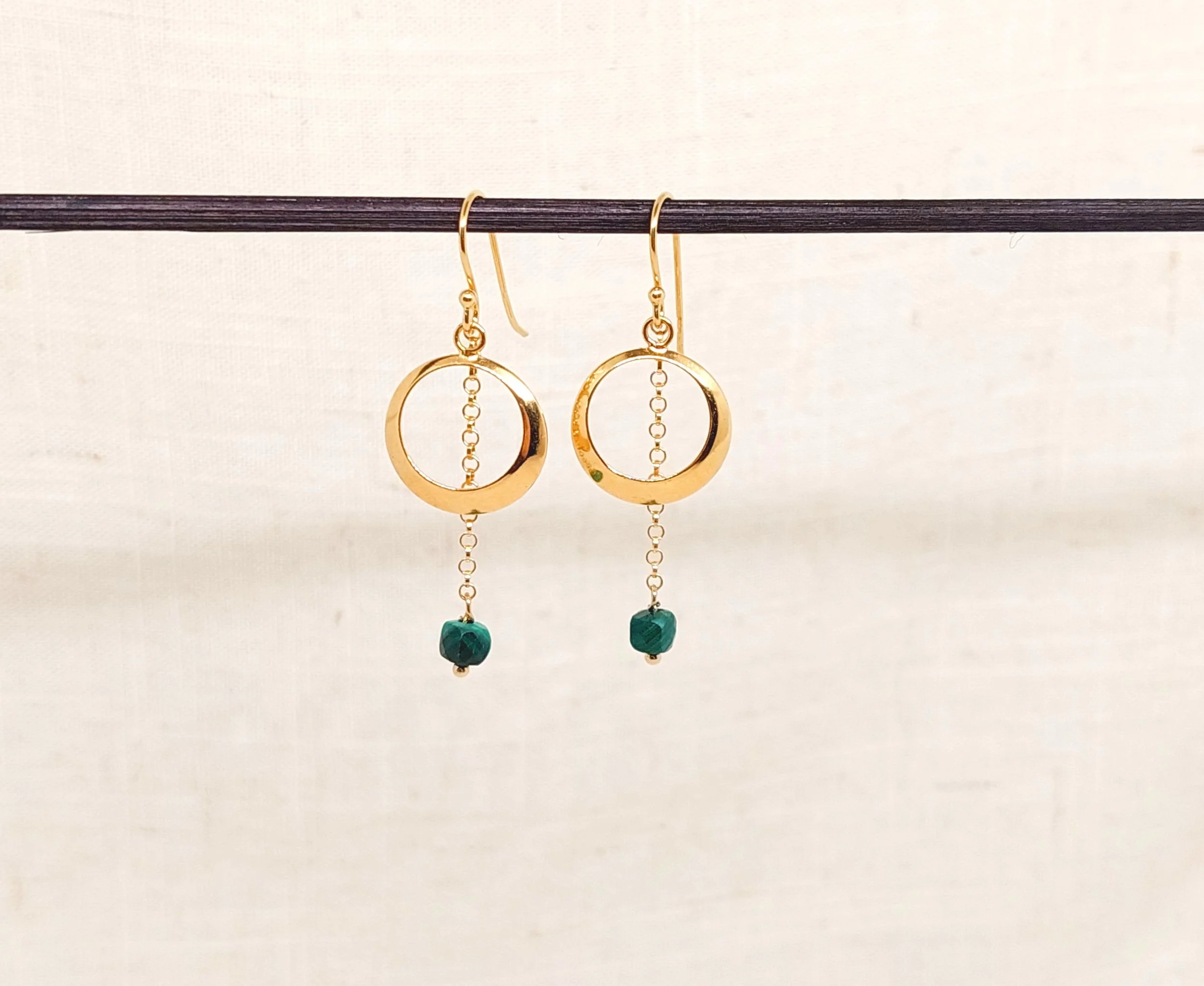 Malachit Ohrringe - LEBENSFREUDE