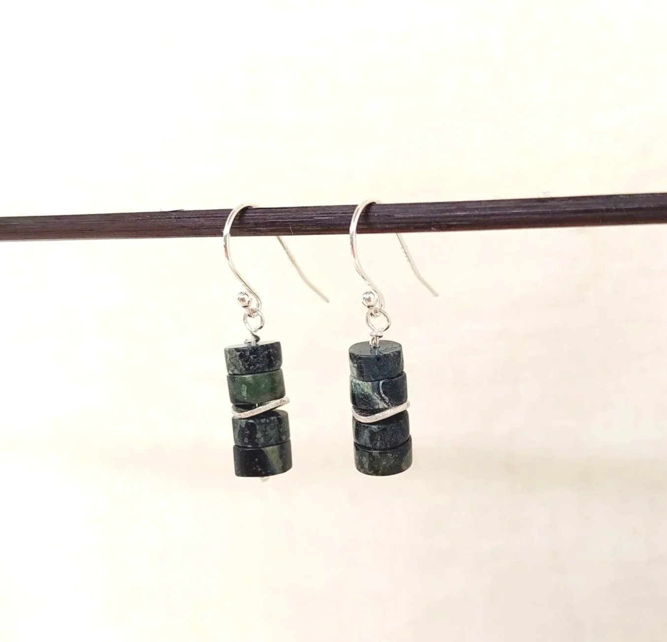 Kambaba Jaspis Ohrringe - AUSGEGLICHENHEIT