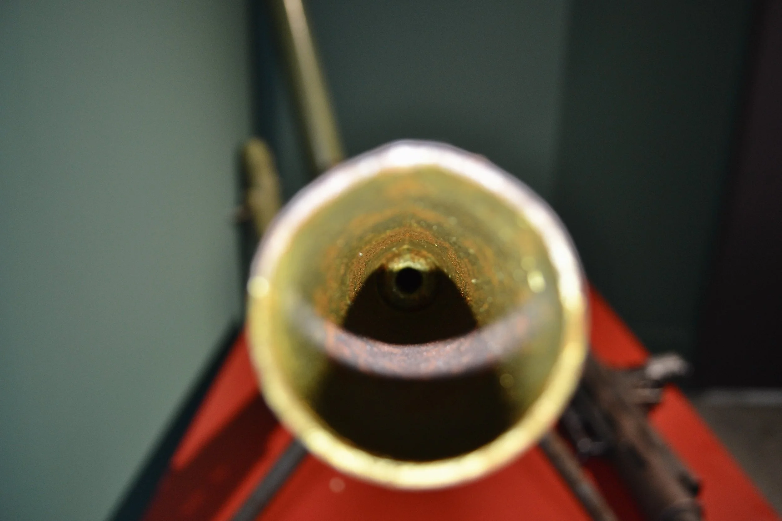 Point 
(Another war,Another cannon), 
A series of photographs, video art.
In this work, that is created in the Balkans, the artist highlights the detail of the barrel of a cannon used during the war.
She has created a series of photography and video 