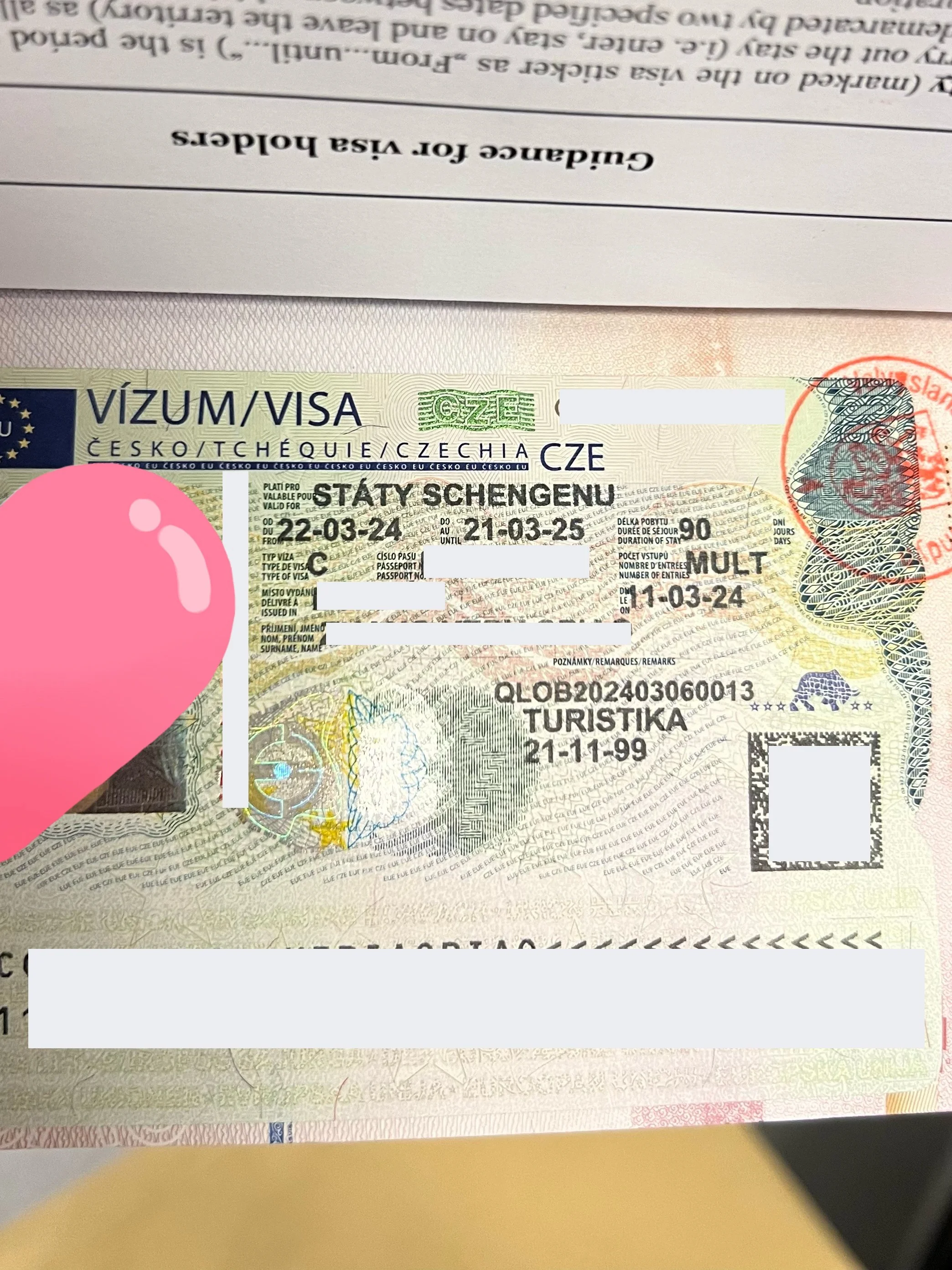 The latest case | Single student granted a one-year visa - Ms. Nováková's Czech travel visa case share
