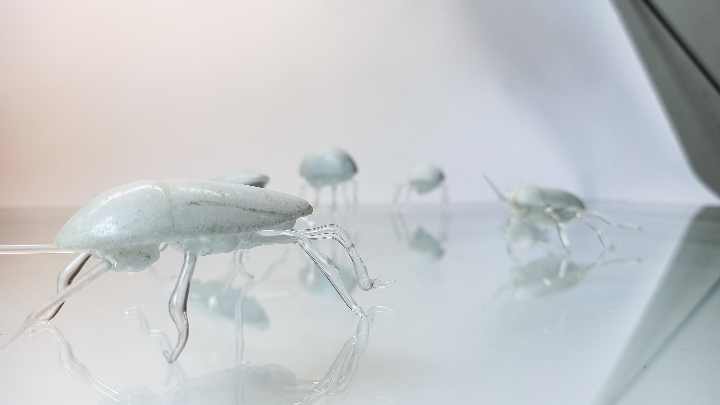 Ambra Viviani - And the solution is to convert them into highly digestible protein sources - Carrara marble and glass - 2019 - China Academy of the Arts Hangzhou China - Atelier Mondial