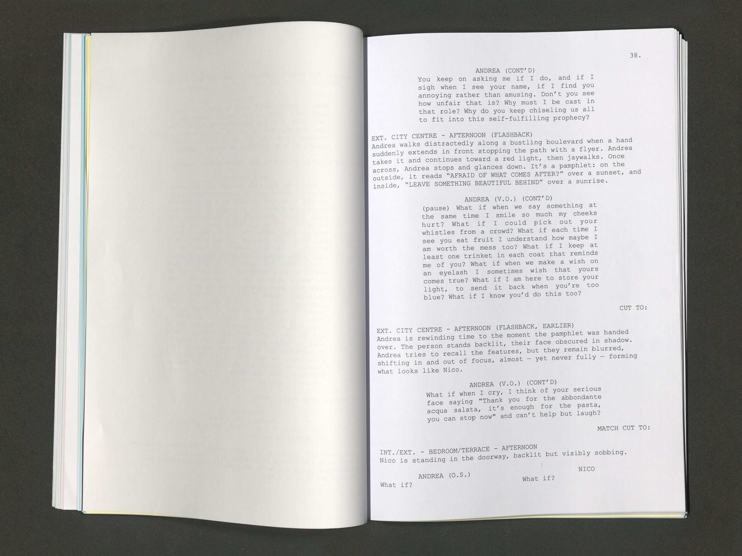 Ambra Viviani - Script, DISCOVERY, page 36, 2024 digital print, aluminum frame 30x40 cm - Kunsthalle Palazzo