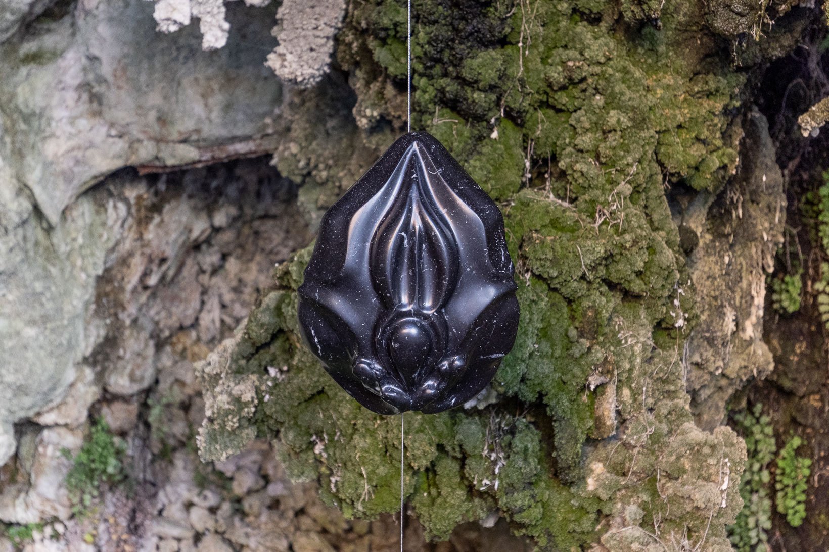 Ambra Viviani - Even dust used to be other things, marquina marble sculpture, 2025, Istituto Svizzero Roma