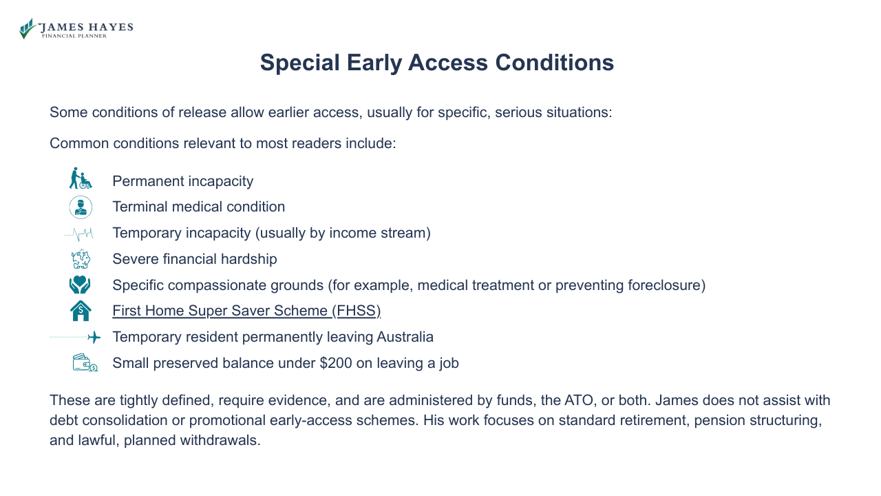 Special early access conditions