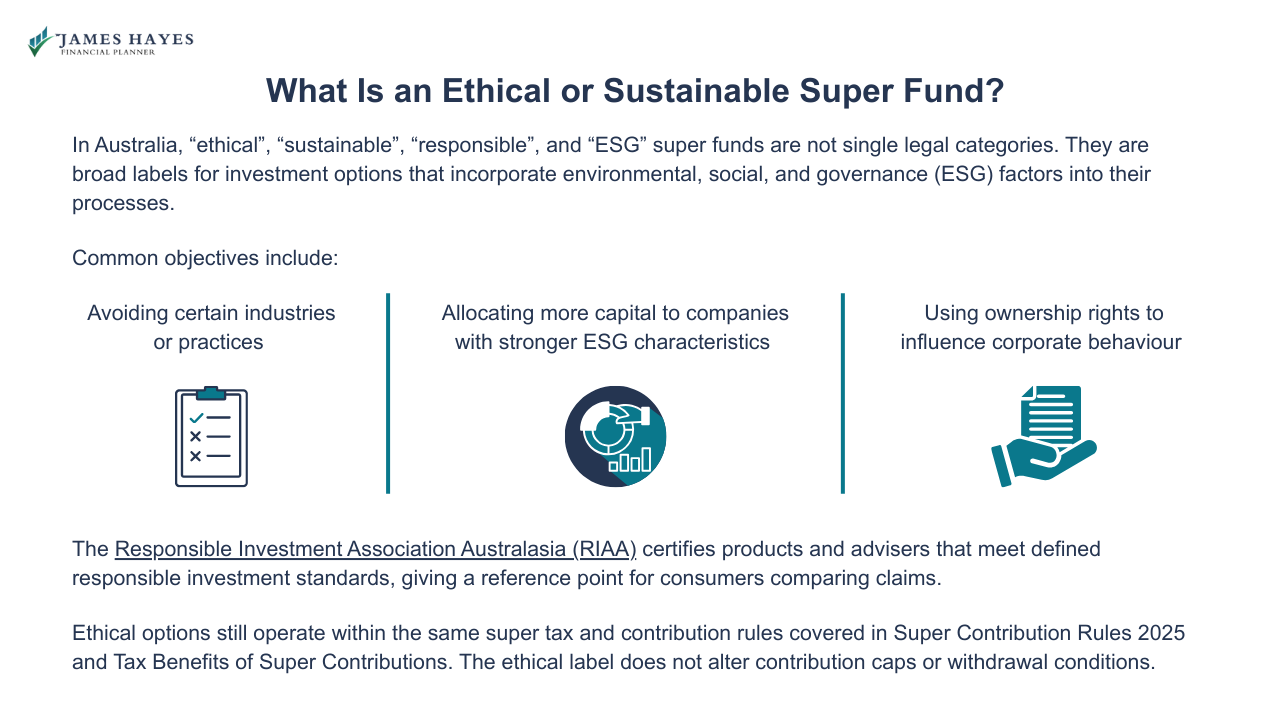 What is an ethical or sustainable super fund