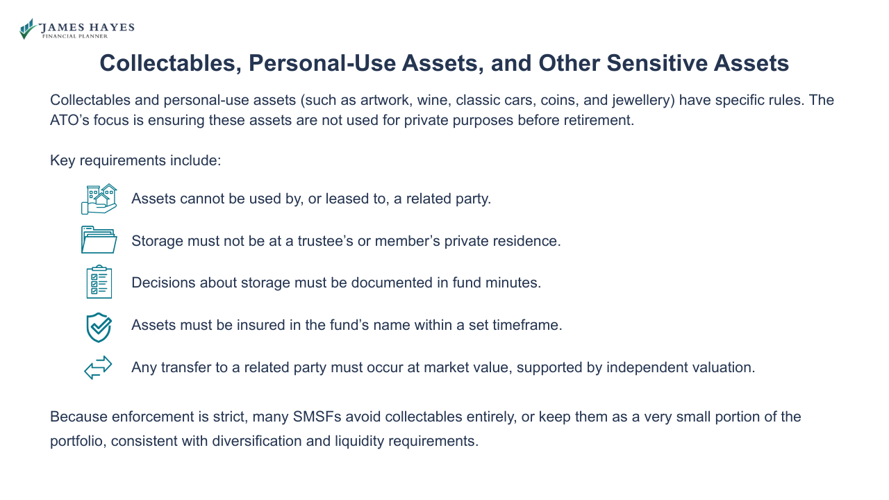 Collectables, personal-use assets and other sensitive assets