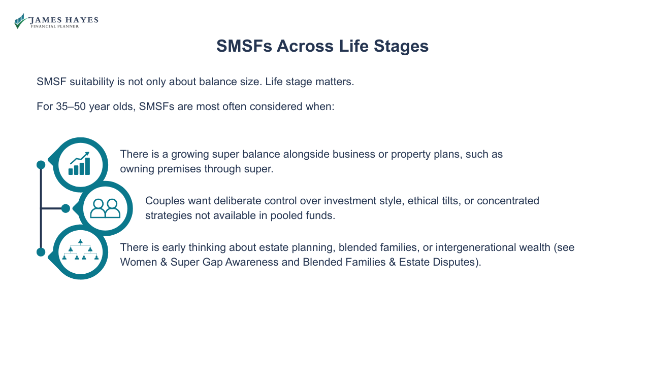 SMSFs across life stages
