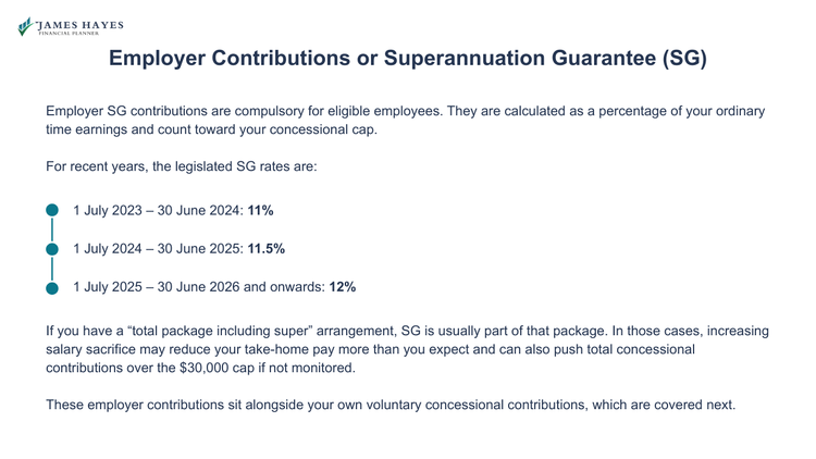 Super Contribution Rules 2025 & 2026 — James Hayes - Financial Planner