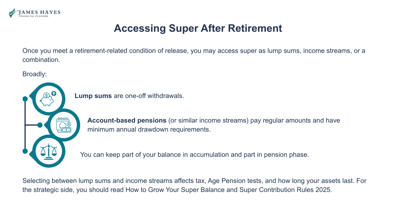 Accessing super after retirement