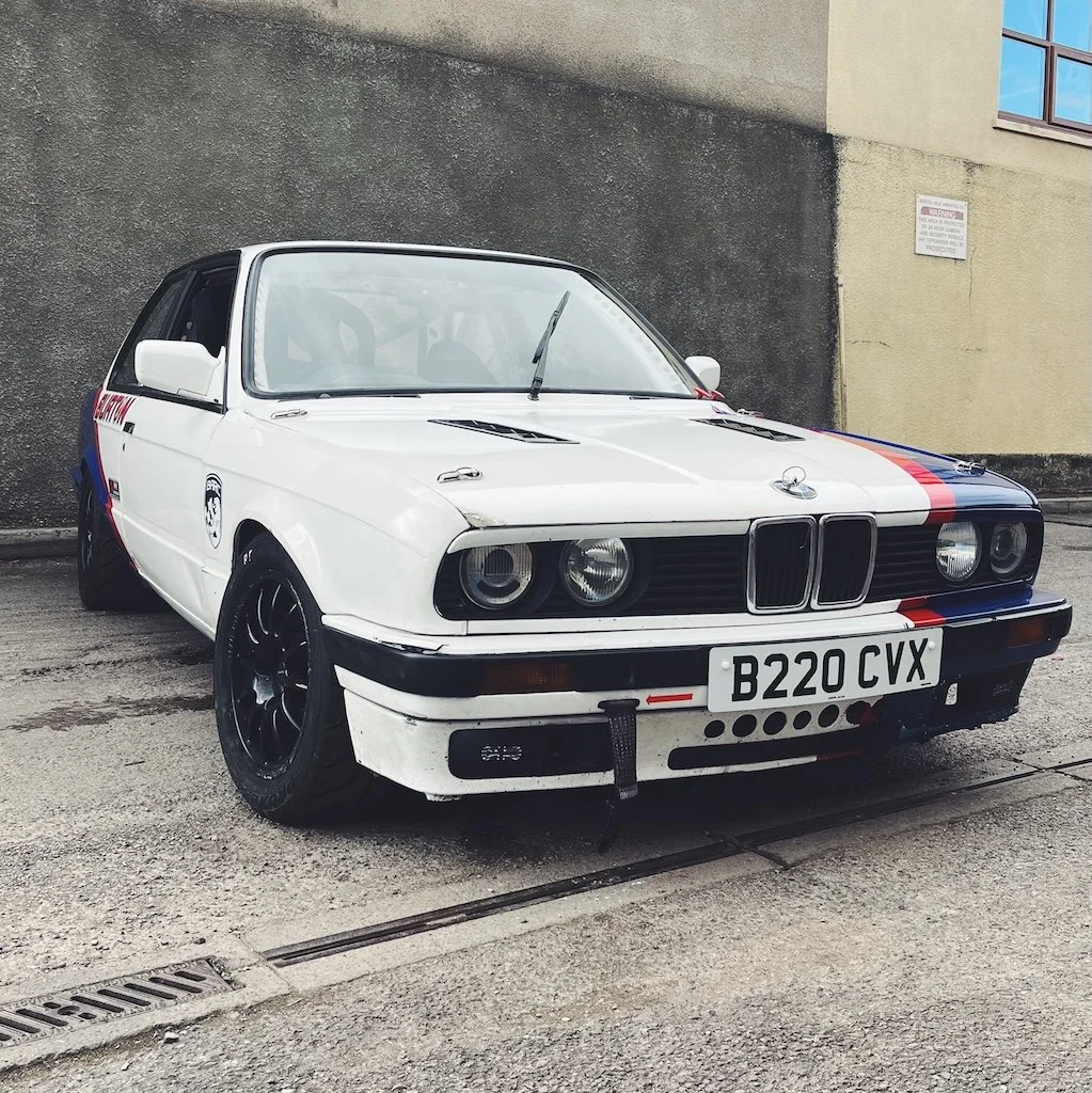 White BMW Race Car