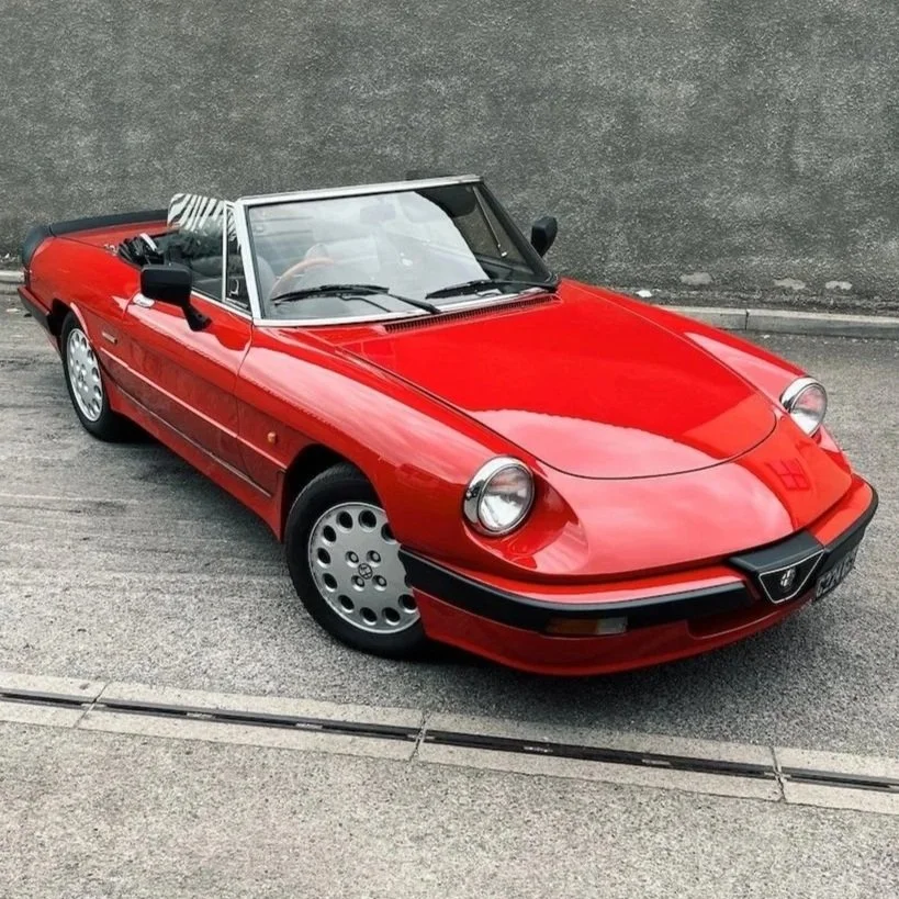 alfa romeo spider at our bristol workshop for repairs
