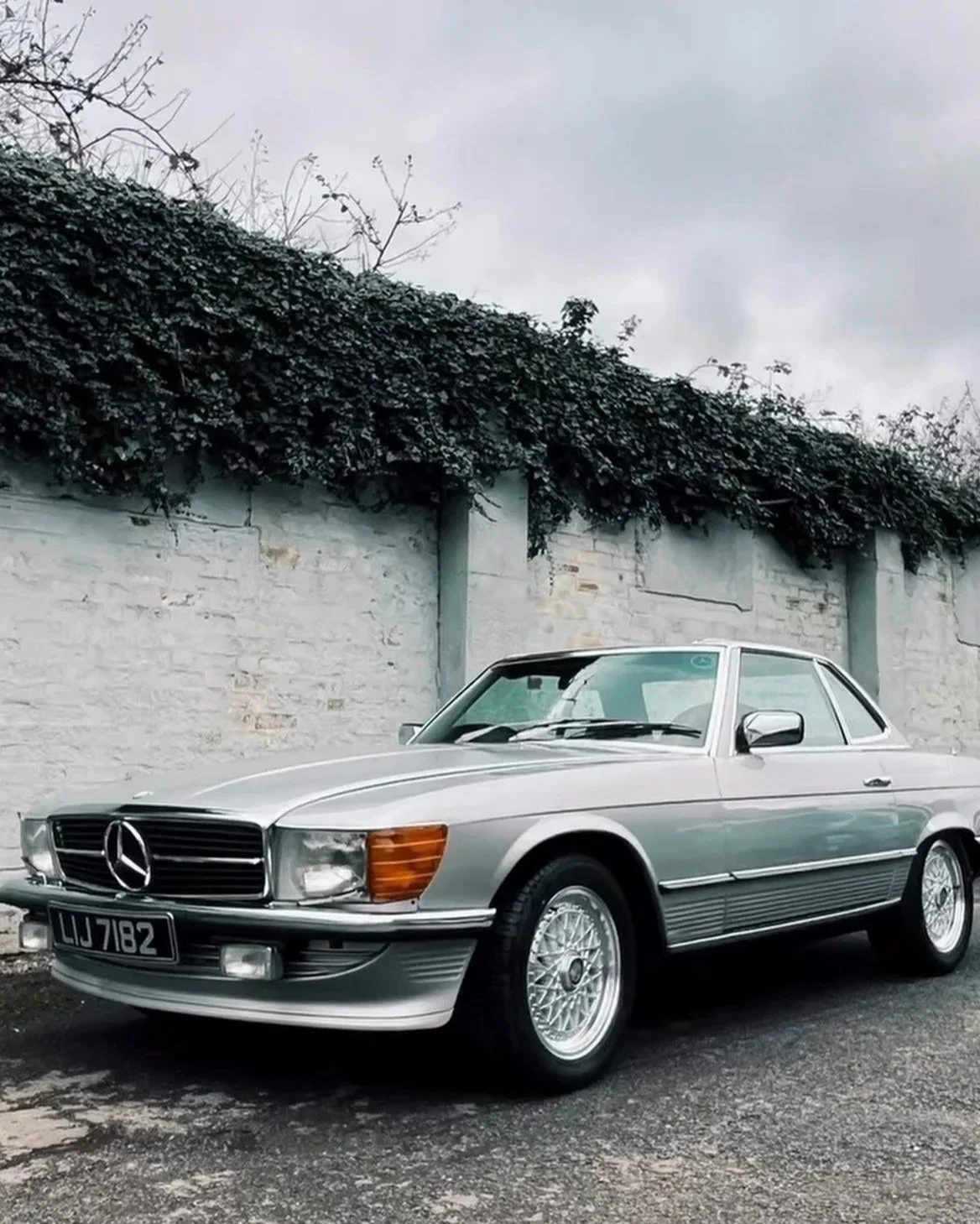Mercedes 450 SL at our Bristol workshop or recommissioning and upgrades