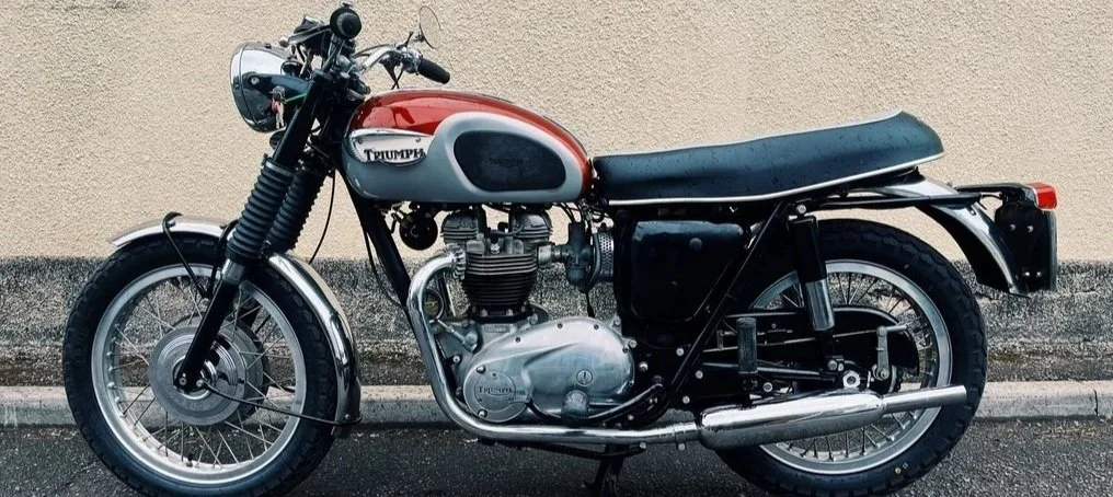 classic triumph motorcycle after recommissioning in Bristol