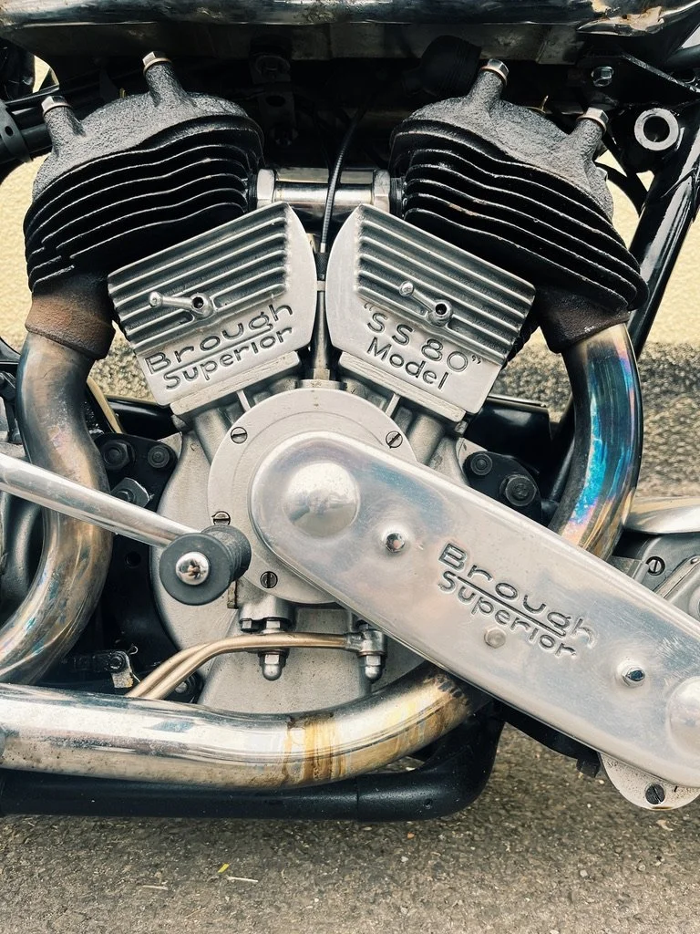 a brough superior engine being serviced in our bristol workshop