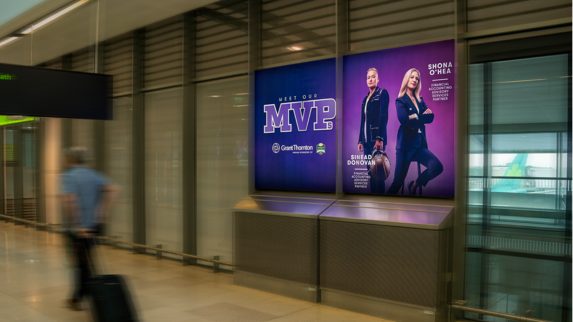 Light boxes where creative was displayed throughout Dublin airport