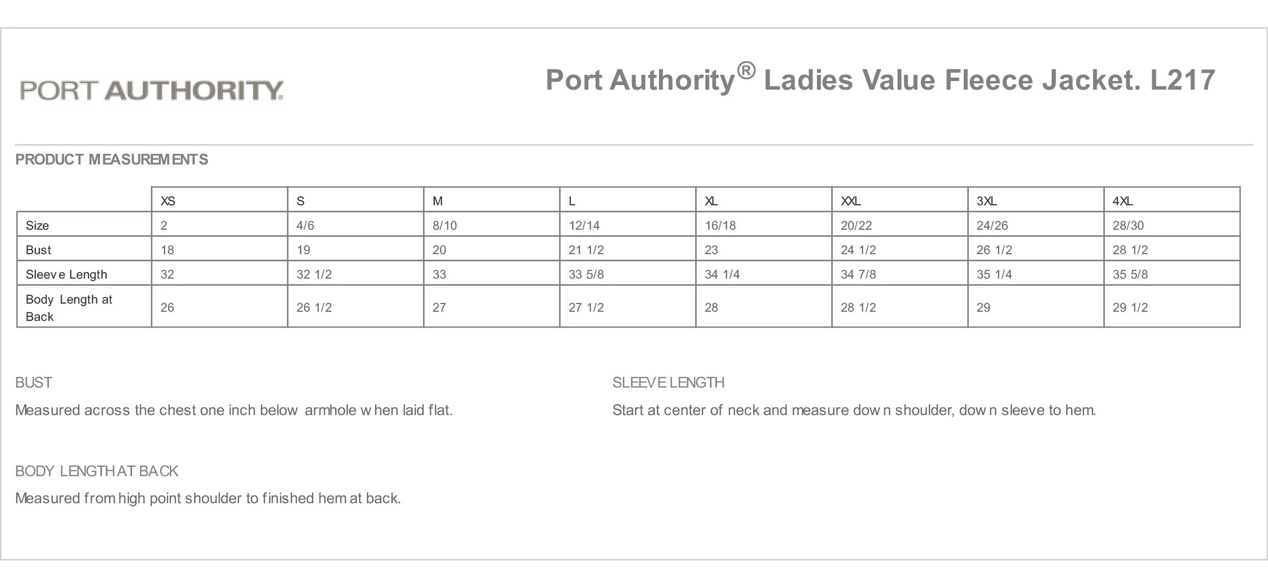 Port Authority Ladies Value Fleece Jacket — School Uniforms Plus