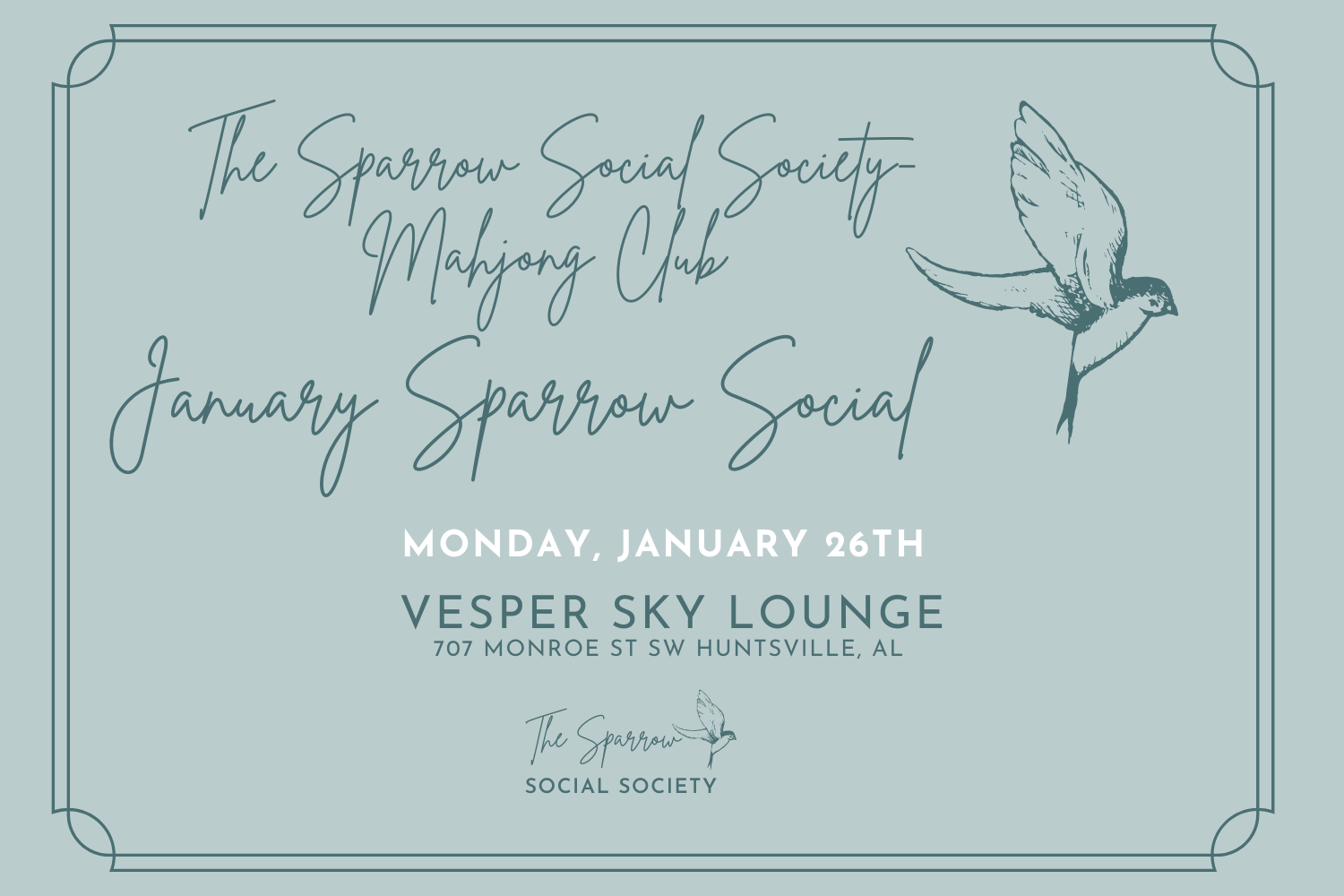 The Sparrow Social Society-Mahjong Club 