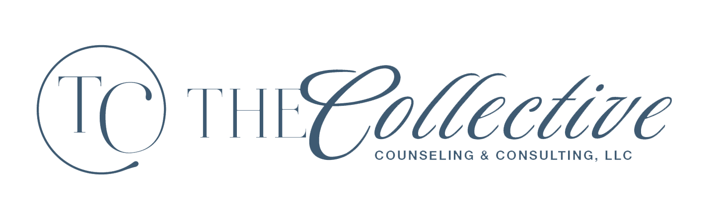 Logo for The Collective Counseling & Consulting, LLC featuring the words 'The Collective' with a stylized 'TC' inside a circle.