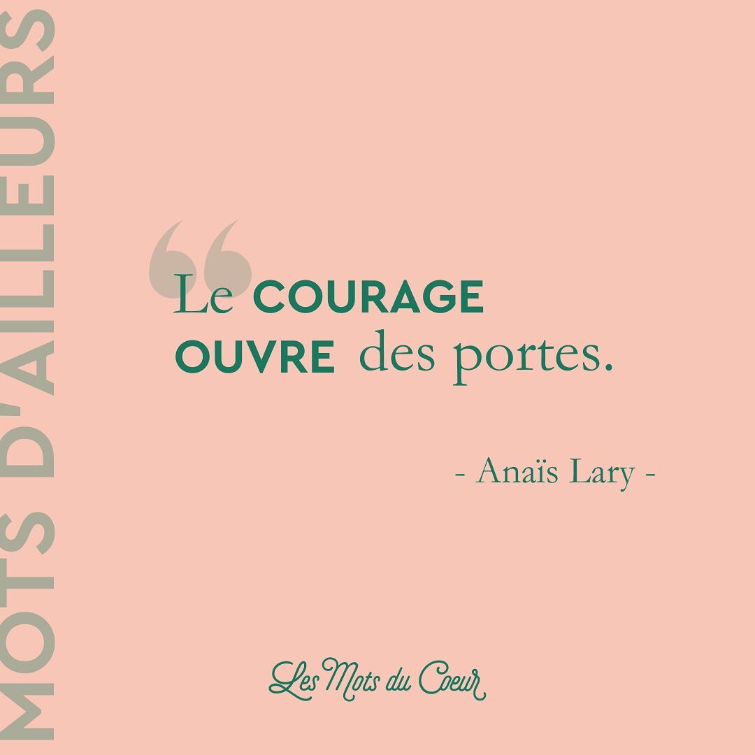 &Agrave; vous toutes et tous qui osez suivre votre petite voix.
&Agrave; vous toutes et tous courageux et courageuses en osant, vous ouvrez des portes! ✨ #citationdujour