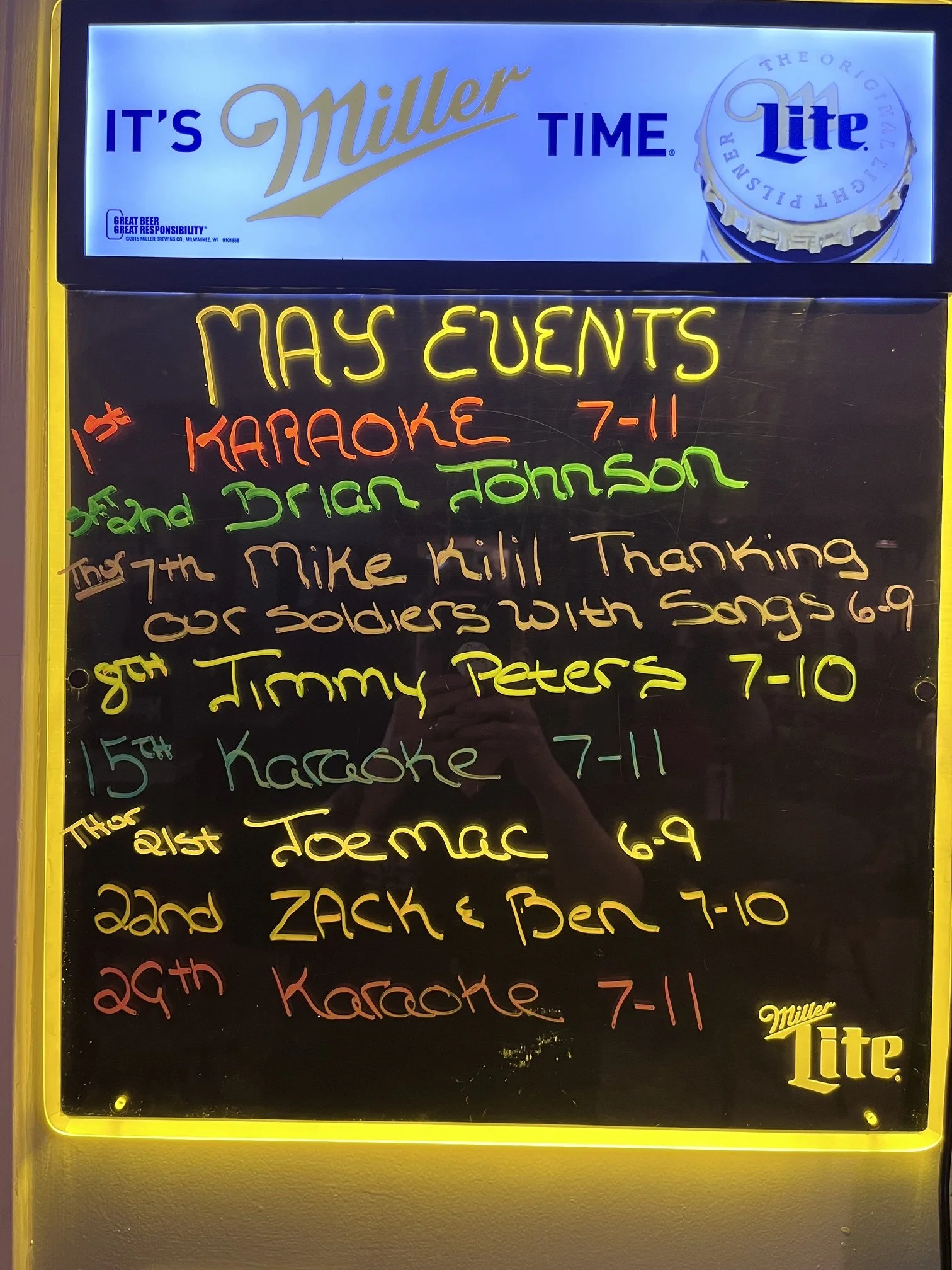 Post #24 May Food and Music Schedule