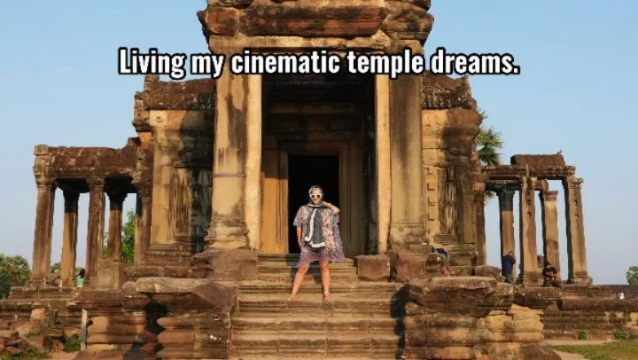 Living my cinematic temple dreams.

I learned early in my entertainment industry career how to take a stage and command it when needed &mdash; and this was my moment. My bucket list, and I came prepared to make the most out of it.

Standing in front 