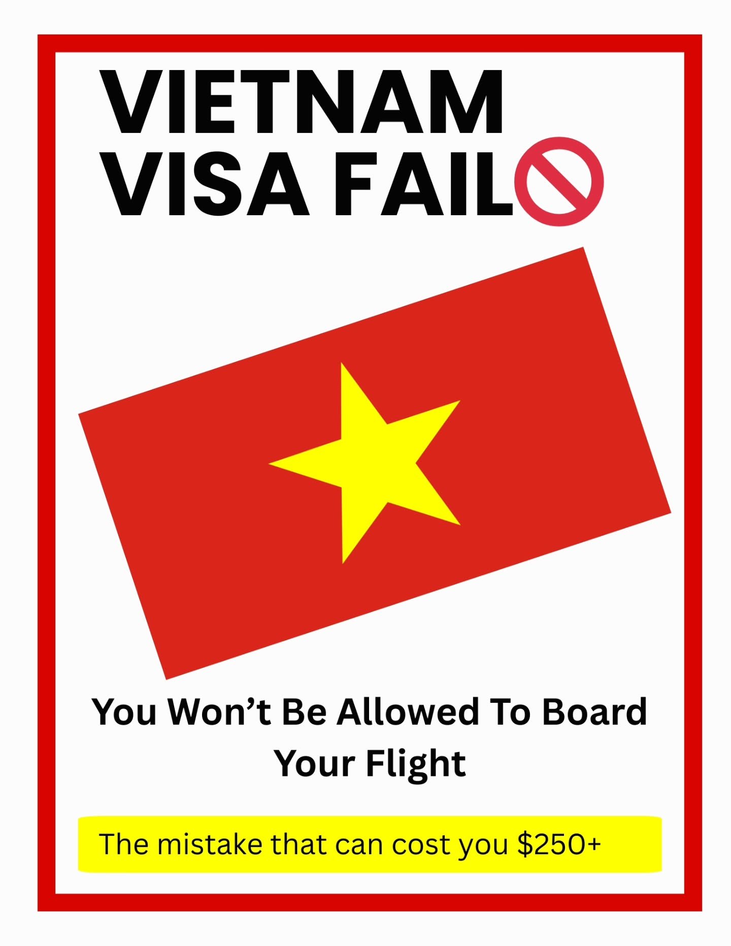 💾 Save this⤵️ before your  Vietnam trip! 🇻🇳 

👉 Send this to anyone who wants to visit Vietnam! 🇻🇳

🚫 A tiny visa mistake can ruin your flight, cost hundreds, or even get you denied entry. 🙃

🚫 Don&rsquo;t risk it &mdash; use this Vietnam Vi