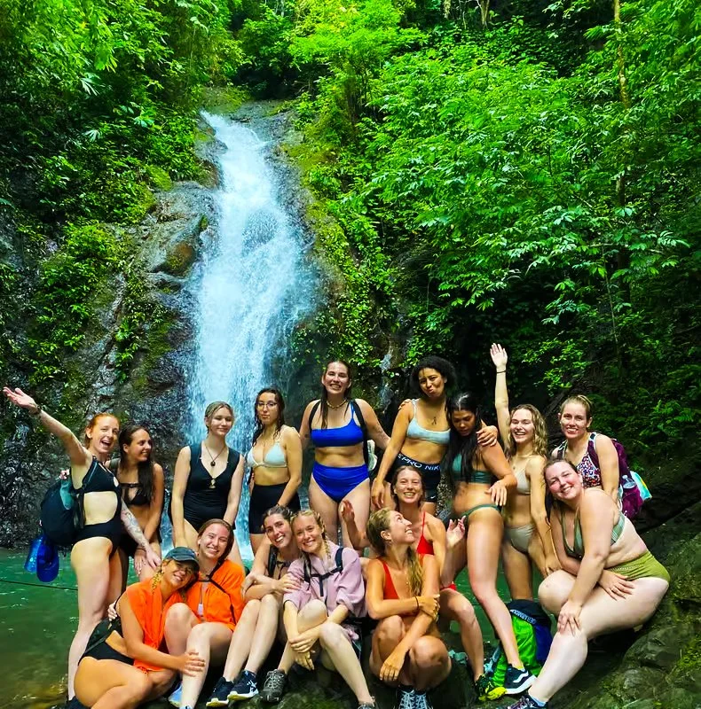 Hidden waterfalls hike with local food experience near Jacó