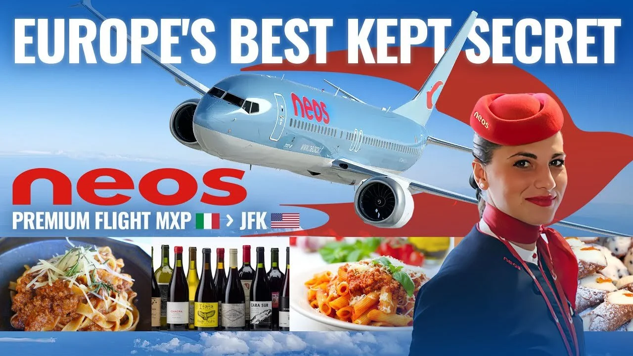 NEOS premium flight review Milan to JFK