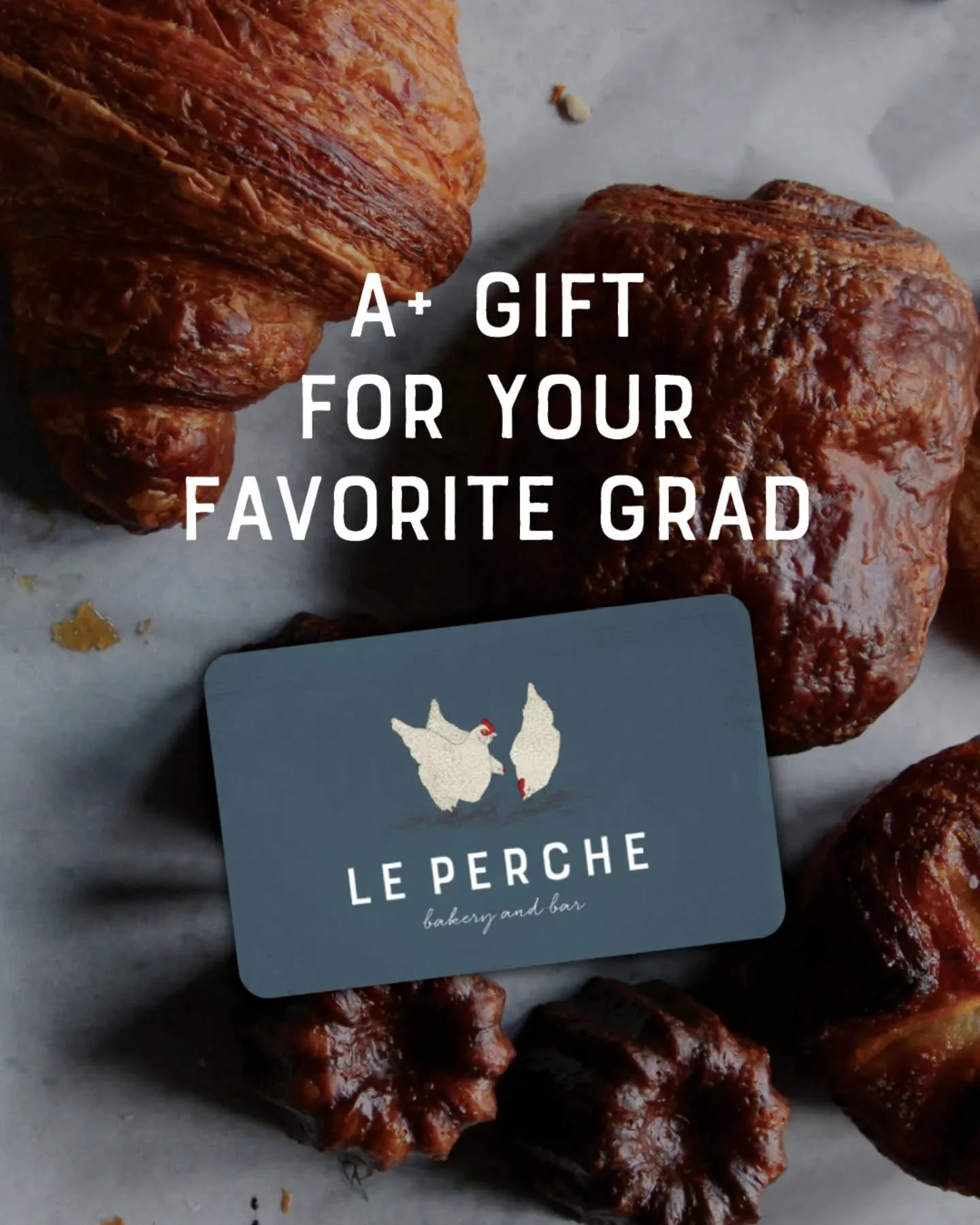 Treat your favorite grad to flaky croissants, cozy coffee dates, and summer brunches in our covered garden with a Le Perche gift card.&nbsp;&nbsp;

To get yours today check link in bio or stop by the restaurant!
.
.
#LePercheHudson #bakery #restauran