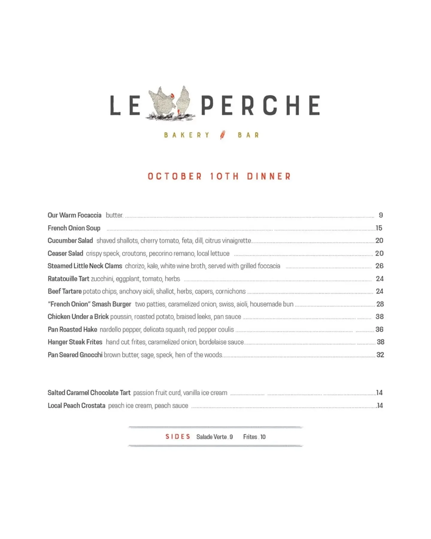 🚨🚨 Join us on the 10th for our once-a-month Saturday Supper Series! 🚨🚨

Book your spot on Resy. 
.
.
#LePercheHudson #restaurant #saturdaydinner #october10
