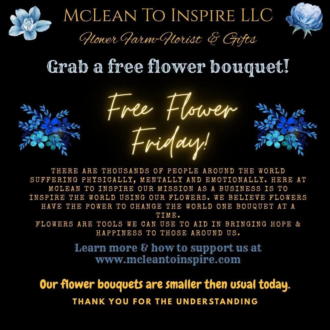 Today is FREE FLOWER FRIDAY! Stop by the farmstand and pickup a free mini bouquet.
The growing season is getting closer to its end every week and we do not know how many weeks we have left. If you have been meaning to stop by the farmstand for farm
