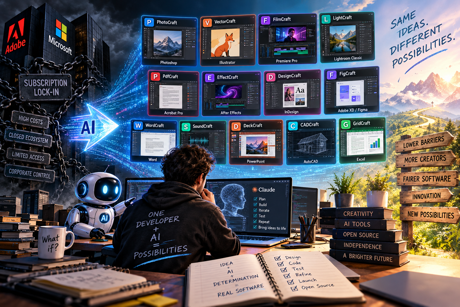 Adobe suite and Office were cloned  - now what