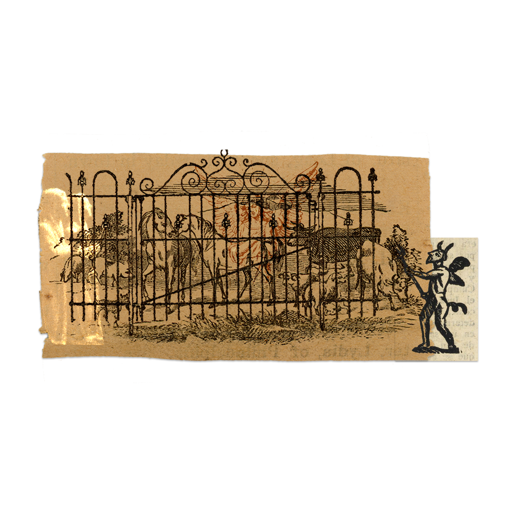 Suffer Little Children. 2025. Reclaimed Newsprint.