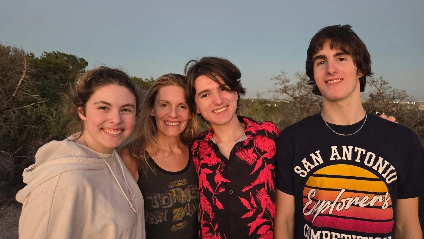Mount Bonnell sunset and super full moon rise. We gathered last night to celebrate Alistair turning 19 a few days prior on Halloween. Yesterday would have been my mother's 76th birthday, AND her parents had their 1st kiss on this mountain in the 1940