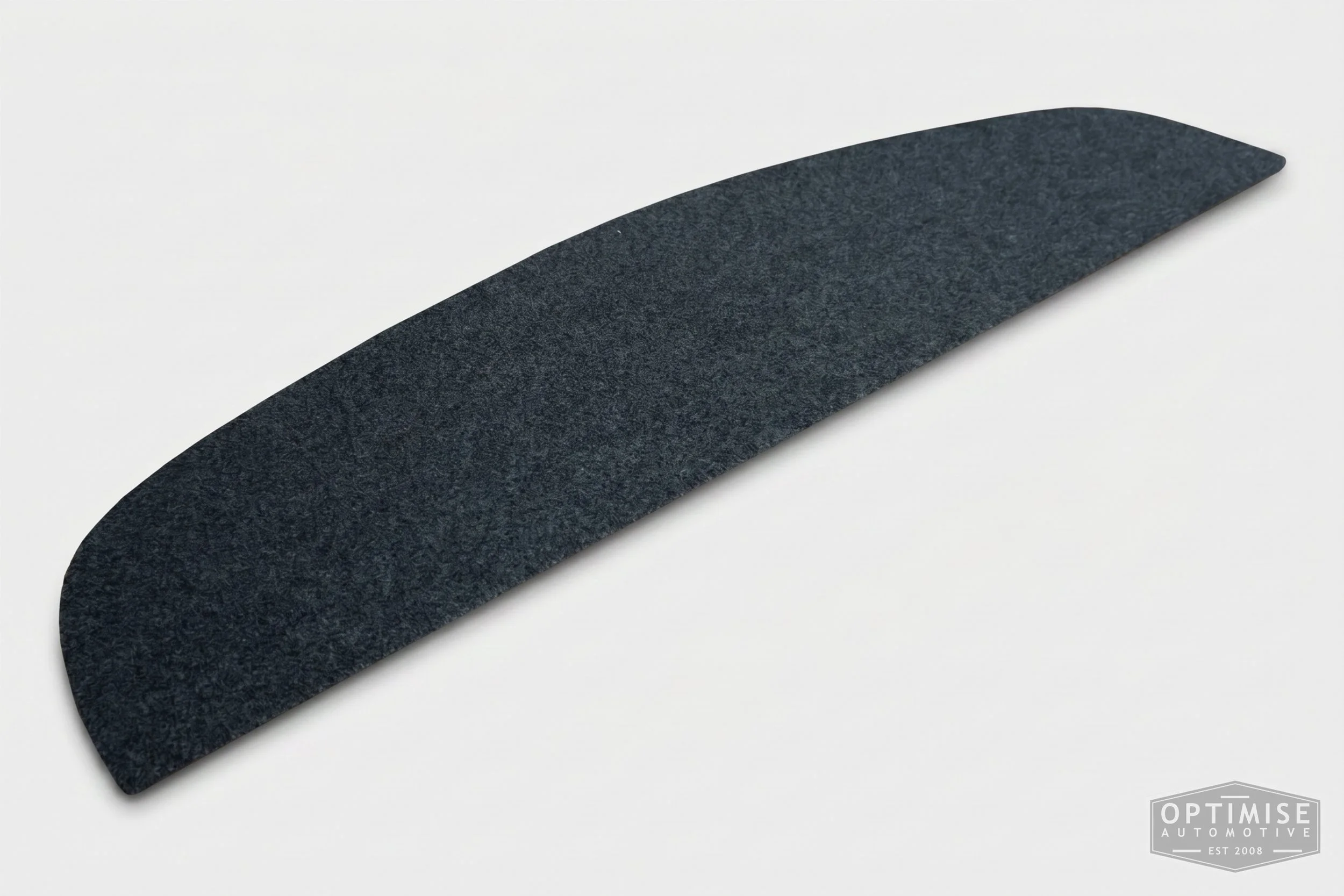 Classic Mini parcel shelf board, trimmed in anthracite carpet.